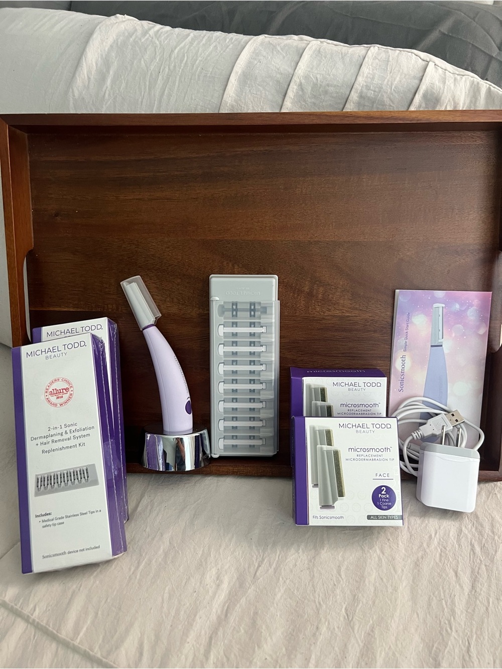Michael Todd Sonicsmooth Dermaplaning System + Replacement Tips Bundle